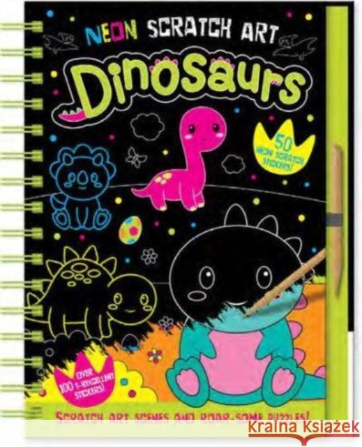 Neon Scratch Art Dinosaurs Connie Isaacs 9781801056175 Imagine That Publishing Ltd - książka