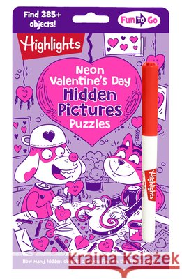 Neon Valentine's Day Hidden Pictures Puzzles Highlights 9781639623518 Highlights Press - książka