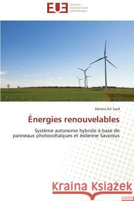 Énergies Renouvelables Said-H 9783841744715 Editions Universitaires Europeennes - książka