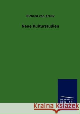 Neue Kulturstudien Richard Vo 9783846019375 Salzwasser-Verlag Gmbh - książka
