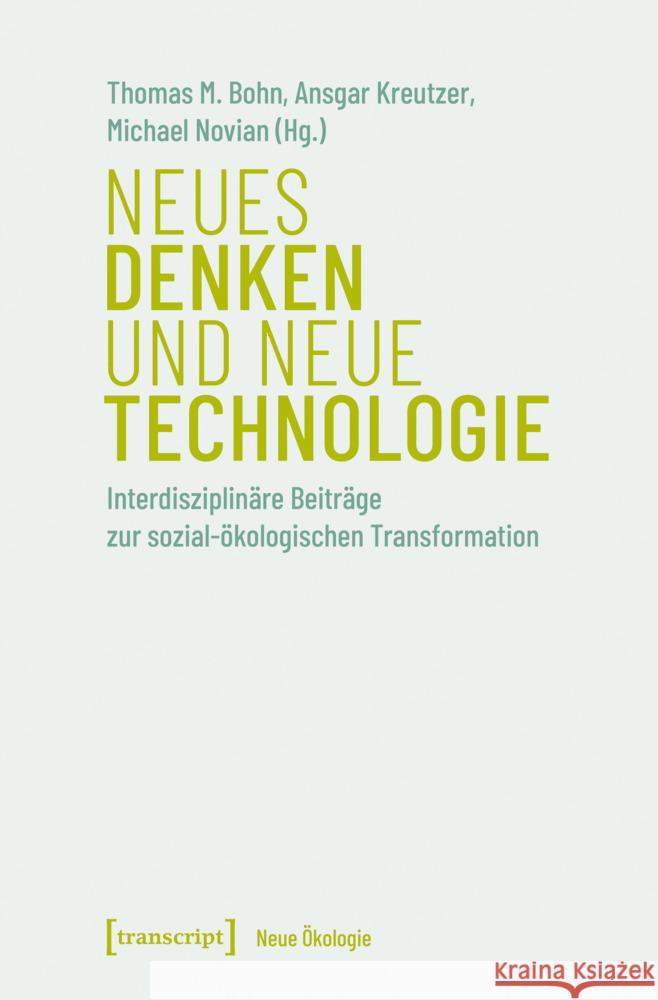 Neues Denken und neue Technologie  9783837679380 transcript - książka