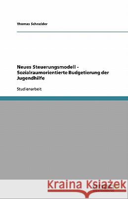 Neues Steuerungsmodell - Sozialraumorientierte Budgetierung der Jugendhilfe Thomas Schneider 9783640115327 Grin Verlag - książka