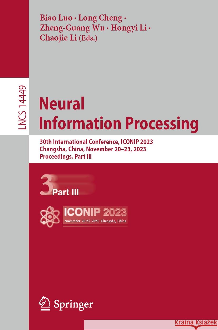 Neural Information Processing  9789819980666 Springer Nature Singapore - książka