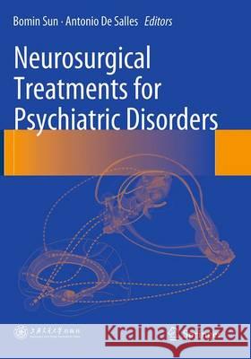 Neurosurgical Treatments for Psychiatric Disorders Bomin Sun Antonio De Salles 9789402400458 Springer - książka
