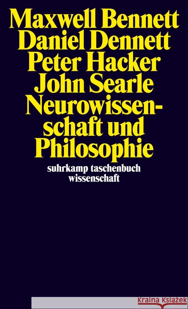 Neurowissenschaft und Philosophie Bennett, Maxwell, Dennett, Daniel C., Hacker, Peter 9783518299517 Suhrkamp Verlag - książka