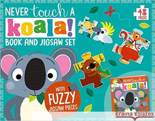 Never Touch a Koala Book and Touch and Feel Jigsaw Boxset Rosie Greening Stuart Lynch  9781789478914 Make Believe Ideas - książka