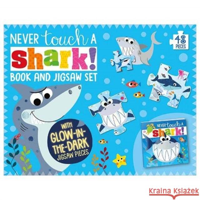 Never Touch A Shark Book and Jigsaw Boxset Make Believe Ideas Stuart Lynch  9781789478945 Make Believe Ideas - książka