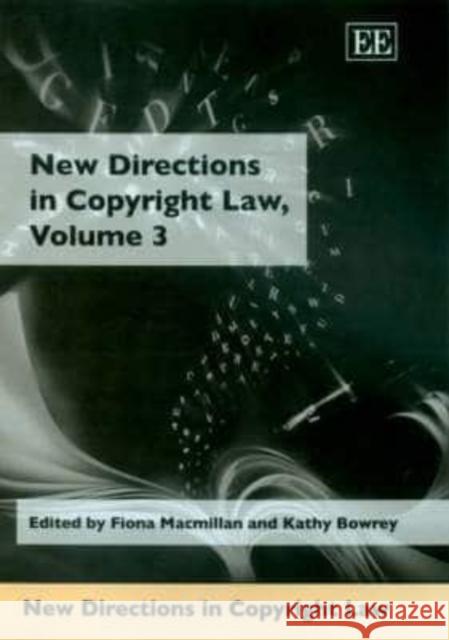 New Directions in Copyright Law    9781845422622 Edward Elgar Publishing Ltd - książka