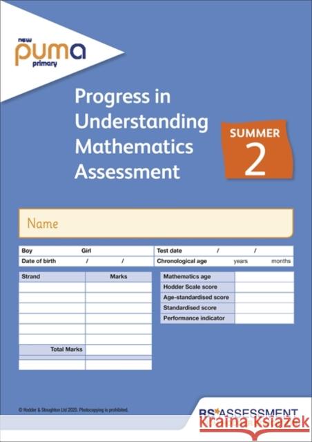 NEW PUMA TEST 2 SUMMER PK10 PROGRESS IN COLIN MCCARTY 9781510476271 HODDER EDUCATION - książka