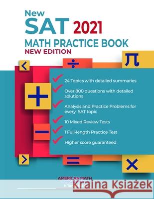 New SAT 2021 Math Practice Book American Math Academy 9798683560492 Independently Published - książka