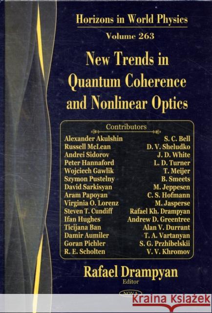 New Trends in Quantum Coherence & Nonlinear Optics Rafael Drampyan 9781607410256 Nova Science Publishers Inc - książka