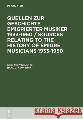 New York Horst Weber Stefan Drees 9783598237478 K. G. Saur - książka