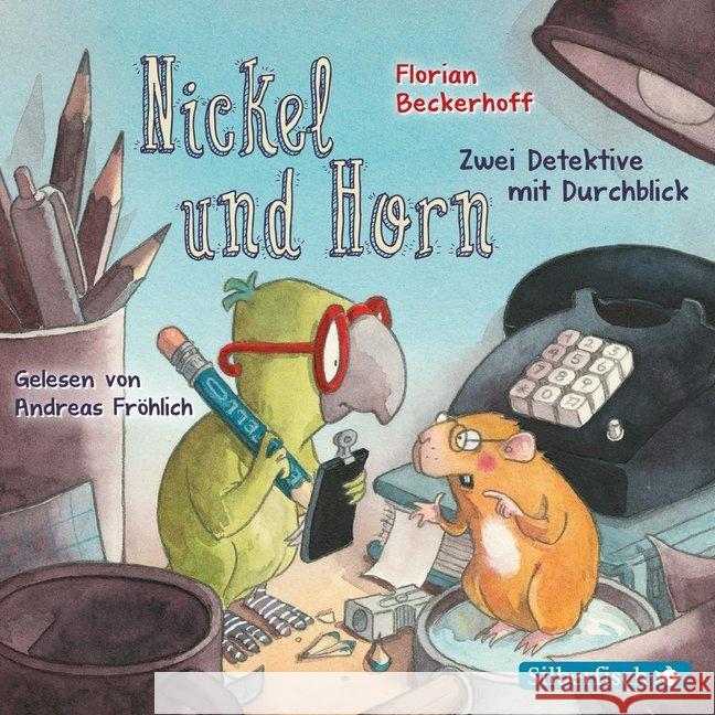 Nickel & Horn, 2 Audio-CDs : Zwei Detektive mit Durchblick. Lesung. CD Standard Audio Format. Ungekürzte Ausgabe Beckerhoff, Florian 9783867423441 Silberfisch - książka