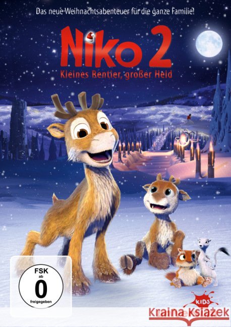 Niko 2 - Kleines Rentier, großer Held, 1 DVD : Finnland/Dänemark  0887254723998 LEONINE Distribution - książka