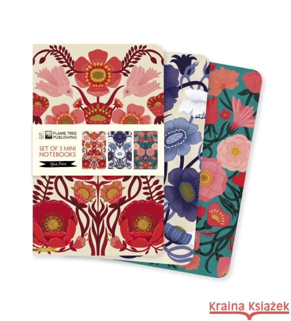 Nina Pace Set of 3 Mini Notebooks  9781804177518 Flame Tree Publishing - książka
