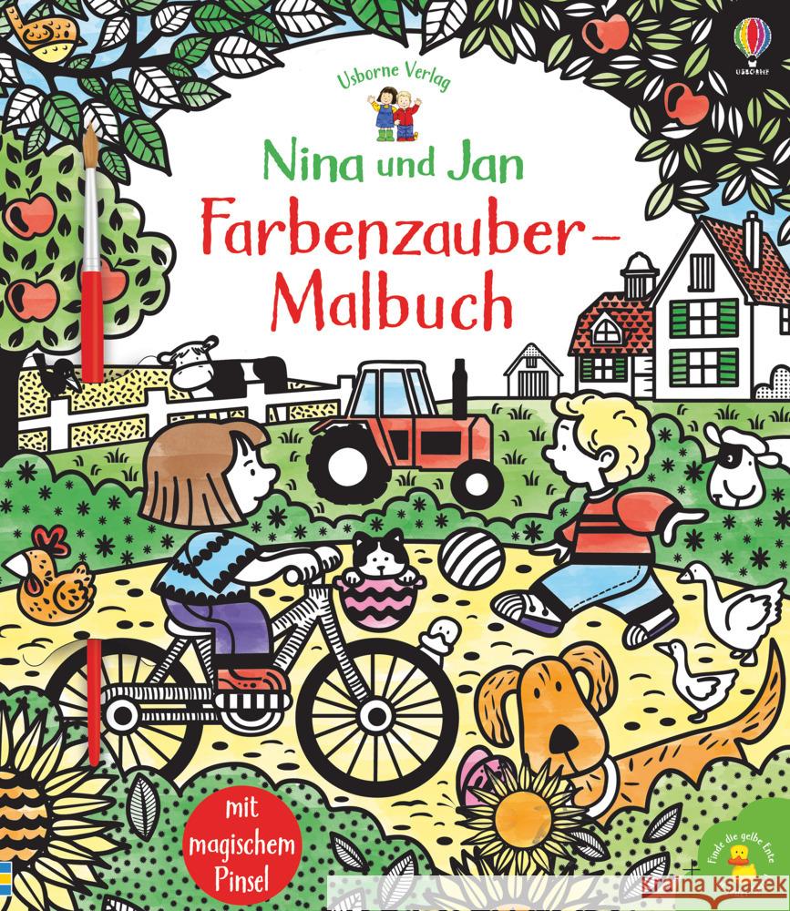 Nina und Jan - Farbenzauber-Malbuch  9781789413250 Usborne Verlag - książka