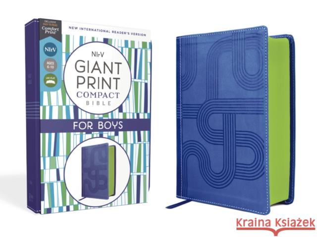 NIrV, Giant Print Compact Bible for Boys, Leathersoft, Blue, Comfort Print Zondervan 9780310460268 Zondervan - książka