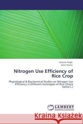 Nitrogen Use Efficiency of Rice Crop Singh, Hukum, Verma, Amit 9783847321569 LAP Lambert Academic Publishing - książka