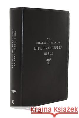 Niv, Charles F. Stanley Life Principles Bible, 2nd Edition, Leathersoft, Black, Comfort Print: Holy Bible, New International Version  9780785225577 Thomas Nelson - książka