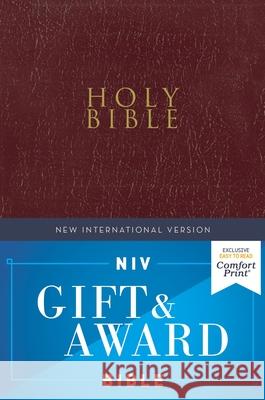 Niv, Gift and Award Bible, Leather-Look, Burgundy, Red Letter Edition, Comfort Print Zondervan 9780310450368 Zondervan - książka