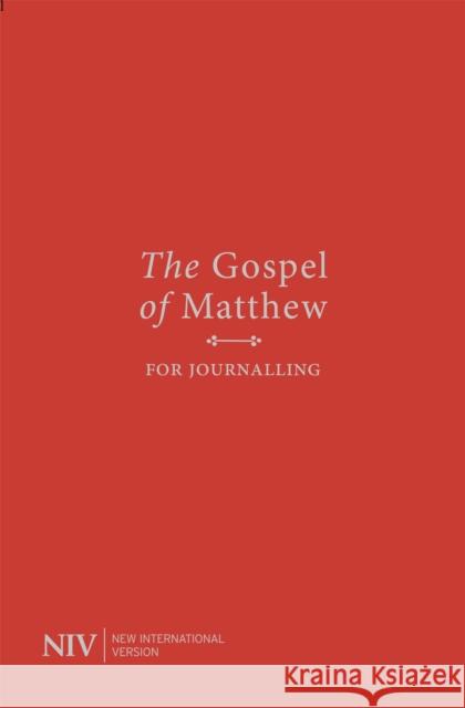 NIV Gospel of Matthew for Journalling New International Version 9781529331615 Hodder & Stoughton - książka