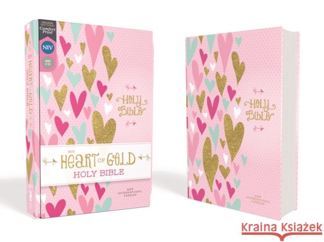 Niv, Heart of Gold Holy Bible, Hardcover, Red Letter Edition, Comfort Print  9780310768524 Zonderkidz - książka