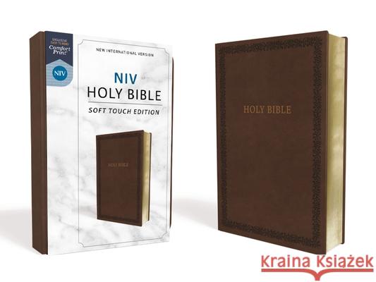 NIV, Holy Bible, Soft Touch Edition, Imitation Leather, Brown, Comfort Print Zondervan 9780310450467 Zondervan - książka