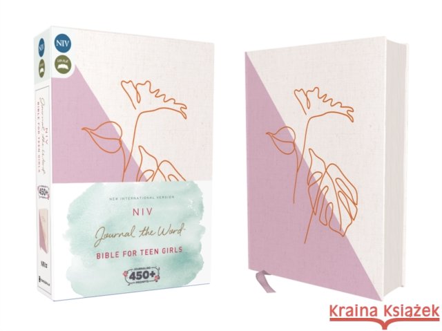 NIV, Journal the Word Bible for Teen Girls, Cloth over Board, Lavender/White, Red Letter: Includes Over 450 Journaling Prompts! Zondervan Zondervan 9780310464457 Zondervan - książka