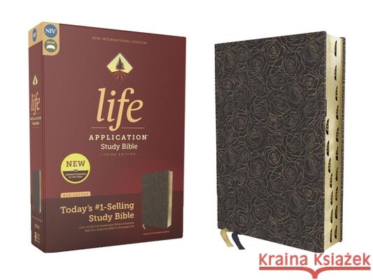 Niv, Life Application Study Bible, Third Edition, Bonded Leather, Navy Floral, Red Letter, Thumb Indexed Zondervan 9780310458593 Zondervan - książka