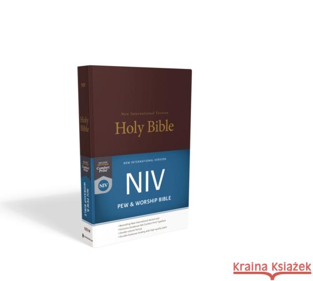 NIV, Pew and Worship Bible, Hardcover, Burgundy  9780310446286 Zondervan - książka