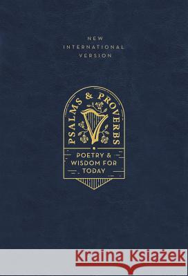 Niv, Psalms and Proverbs, Leathersoft Over Board, Navy, Comfort Print: Poetry and Wisdom for Today  9780310453505 Zondervan - książka