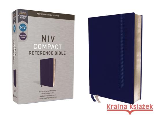 Niv, Reference Bible, Compact, Leathersoft, Blue, Red Letter, Comfort Print  9780310456896 Zondervan - książka