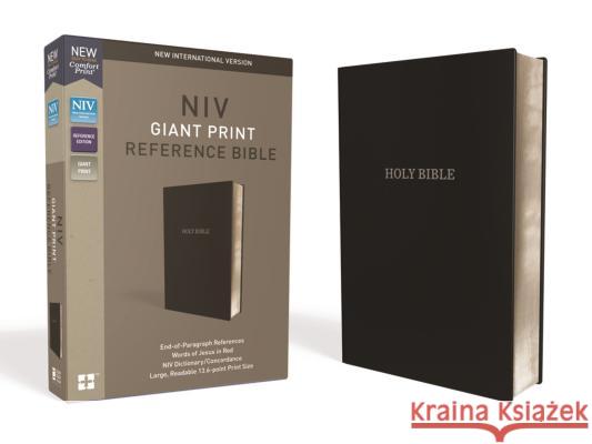 NIV, Reference Bible, Giant Print, Leather-Look, Black, Red Letter Edition, Comfort Print Zondervan 9780310449454 Zondervan - książka