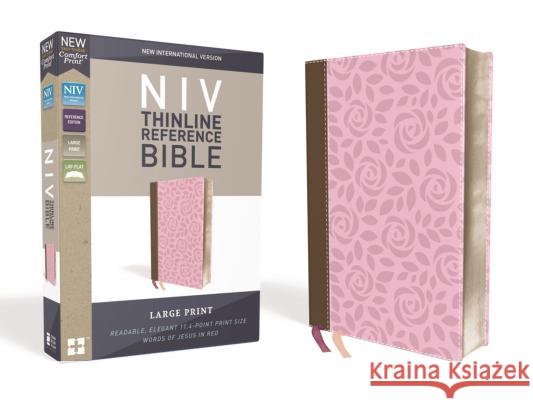 NIV, Thinline Reference Bible, Large Print, Imitation Leather, Pink/Brown, Red Letter Edition, Comfort Print Zondervan 9780310449614 Zondervan - książka