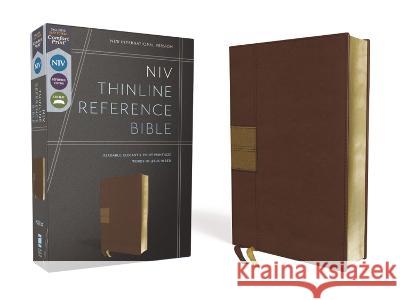 Niv, Thinline Reference Bible, Leathersoft, Brown, Red Letter, Comfort Print Zondervan 9780310462675 Zondervan - książka