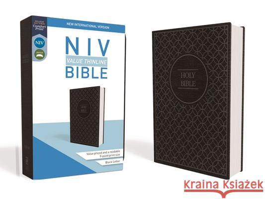 NIV, Value Thinline Bible, Imitation Leather, Gray/Black Zondervan 9780310448440 Zondervan - książka