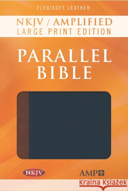 NKJV Amplified Parallel Bible, Flexisoft (Imitation Leather, Blue/Brown) Hendrickson Publishers 9781683071518 Hendrickson Publishers - książka
