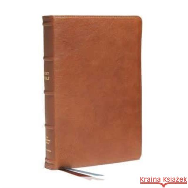 NKJV, End-of-Verse Reference Bible, Personal Size Large Print, Premium Goatskin Leather, Brown, Premier Collection, Red Letter, Thumb Indexed, Comfort Print: Holy Bible, New King James Version Thomas Nelson 9780785258315 Thomas Nelson Publishers - książka