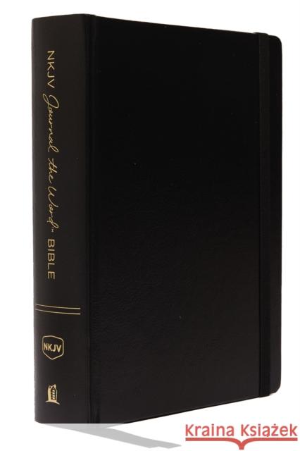 NKJV, Journal the Word Bible, Large Print, Hardcover, Black, Red Letter Edition: Reflect, Journal, or Create Art Next to Your Favorite Verses  9780718090838 Thomas Nelson - książka