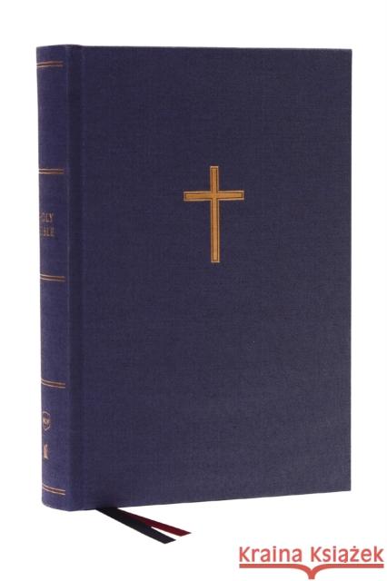 NKJV, Single-Column Wide-Margin Reference Bible, Cloth over Board, Blue, Red Letter, Comfort Print: Holy Bible, New King James Version Thomas Nelson 9780785294542 Thomas Nelson Publishers - książka