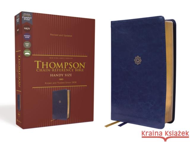 NKJV, Thompson Chain-Reference Bible, Handy Size, Leathersoft, Navy, Red Letter, Comfort Print  9780310459293 Zondervan - książka