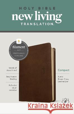 NLT Compact Bible, Filament Enabled Edition (Red Letter, Leatherlike, Rustic Brown) Tyndale 9781496455482 Tyndale House Publishers - książka