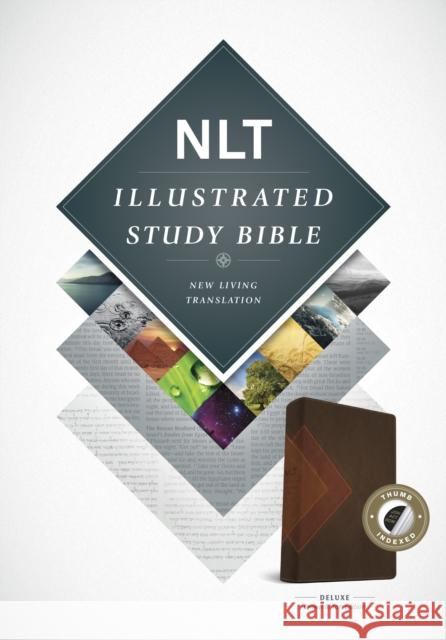 NLT Illustrated Study Bible Tutone Brown/Tan, Indexed Tyndale 9781496402059 Tyndale House Publishers - książka