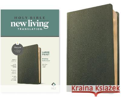 NLT Large Print Thinline Reference Bible, Filament Enabled Edition (Red Letter, Genuine Leather, Olive Green) Tyndale 9781496474162 Tyndale House Publishers - książka