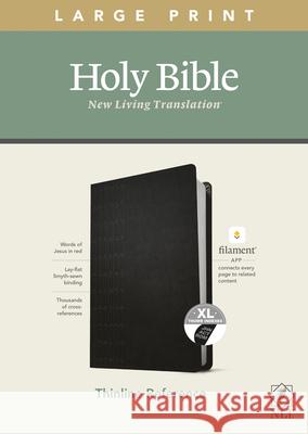 NLT Large Print Thinline Reference Bible, Filament Enabled Edition (Red Letter, Leatherlike, Black, Indexed) Tyndale 9781496445346 Tyndale House Publishers - książka