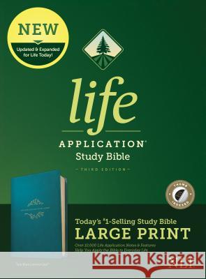 NLT Life Application Study Bible, Third Edition, Large Print (Leatherlike, Teal Blue, Indexed) Tyndale 9781496439369 Tyndale House Publishers - książka