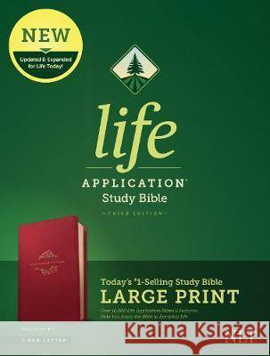 NLT Life Application Study Bible, Third Edition, Large Print (Red Letter, Leatherlike, Berry) Tyndale 9781496446848 Tyndale House Publishers - książka