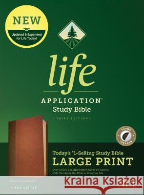 NLT Life Application Study Bible, Third Edition, Large Print (Red Letter, Leatherlike, Brown/Tan, Indexed) Tyndale 9781496443861 Tyndale House Publishers - książka