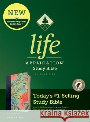 NLT Life Application Study Bible, Third Edition (Leatherlike, Teal Floral, Indexed, Red Letter) Tyndale 9781496455284 Tyndale House Publishers - książka