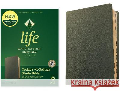 NLT Life Application Study Bible, Third Edition (Red Letter, Genuine Leather, Olive Green, Indexed) Tyndale 9781496479013 Tyndale House Publishers - książka